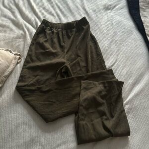 Shien wide leg green trouser